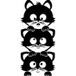 Stickers muraux pour les enfants - Sticker chats farceurs - ambiance-sticker.com