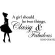 Stickers muraux citations - Sticker citation  a girl should be ... - Coco Chanel - ambiance-sticker.com