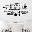Stickers muraux pour la cuisine - Sticker citation cuisine Bake, kitchen, wine​ - ambiance-sticker.com