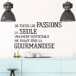 Stickers muraux pour la cuisine - Sticker citation cuisine de toutes les passions&#8203; - ambiance-sticker.com