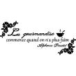 Stickers muraux citations - Sticker citation cuisine la gourmandise commence - A. Daudet - ambiance-sticker.com