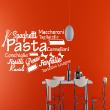 Stickers muraux pour la cuisine - Sticker citation cuisine Spaghetti Maccheroni Pasta&#8203; - ambiance-sticker.com