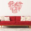 Stickers muraux amour et coeurs - Sticker citation forever strenght grow kisses family share - ambiance-sticker.com