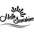Stickers muraux design - Sticker citation Hello sunshine - ambiance-sticker.com