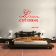 Stickers muraux pour la cuisine - Sticker citation L'amour, c'est eternel - Edith Piaf&#8203; - ambiance-sticker.com