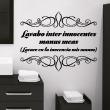 Stickers muraux pour salle de bain - Sticker citation Lavabo inter innocentes manus meas - ambiance-sticker.com
