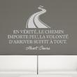 Stickers muraux citations - Sticker citation Le chemin importe peu ... Albert Camus - ambiance-sticker.com