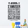 Stickers muraux citations - Sticker citation les règles des enfants - ambiance-sticker.com