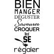 Stickers muraux pour la cuisine - Sticker citation Manger, déguster, savourer ...&#8203; - ambiance-sticker.com