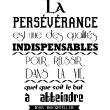 Stickers muraux citations - Sticker La persévérance est une des qualités indispensables - John Rockefeller - ambiance-sticker.com