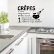 Stickers muraux pour la cuisine - Sticker citation recette Crêpes ...&#8203; - ambiance-sticker.com