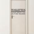 Stickers muraux citations - Sticker citation Toilettes usage limité - ambiance-sticker.com
