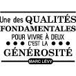Stickers muraux citations - Sticker citation une des qualités fondamentales ... - Marc Lévy - ambiance-sticker.com