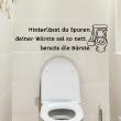 Stickers muraux pour WC - Sticker citation Wc Hinterlässt du spuren deiner würste sei so nett - ambiance-sticker.com