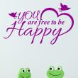 Adesivi con frasi - Adesivo citazione You are free to be happy - ambiance-sticker.com