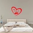 Stickers muraux Amour - Sticker mural Sticker coeur et baiser romantique - ambiance-sticker.com