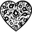 Stickers muraux Amour - Sticker mural Sticker Coeur rempli de magnifique fleurs - ambiance-sticker.com