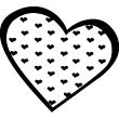 Stickers muraux amour et coeurs - Sticker coeur rempli de petits coeurs - ambiance-sticker.com