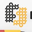 Stickers muraux design - Sticker mural courbes entrelacées - ambiance-sticker.com