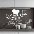 Vinilos decorativos para la cocina - Vinilo cocina citación Cooking time&#8203; - ambiance-sticker.com
