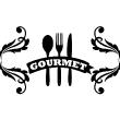 Sticker Couvert Gourmet - Stickers muraux pour la cuisine - ambiance-sticker.com