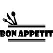 Sticker Couverts Bon appetit - Stickers muraux pour la cuisine - ambiance-sticker.com