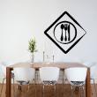 Wall decals for the kitchen - Sticker cuisine Couverts d'argent - ambiance-sticker.com