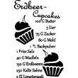 Stickers muraux pour la cuisine - Sticker cuisine recette Erdkeer - Cupcakes Butter - ambiance-sticker.com