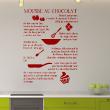 Stickers muraux pour la cuisine - Sticker cuisine recette Mousse au chocolat&#8203; - ambiance-sticker.com