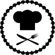 Sticker Toque et couverts - Stickers muraux pour la cuisine - ambiance-sticker.com