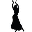 Stickers de silhouettes et personnages - Sticker Danseuse salsa - ambiance-sticker.com