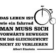 Stickers muraux citations - Sticker Das leben ist wie ein fahrrad - ambiance-sticker.com
