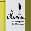 Stickers muraux pour la cuisine - Sticker décoratif cocktail Mimosa - ambiance-sticker.com