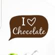 Stickers muraux pour la cuisine - Sticker décoratif Je aime le chocolat - ambiance-sticker.com