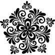 Stickers muraux fleurs - Sticker Design fleur arabesque - ambiance-sticker.com