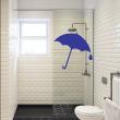 Stickers muraux salle de bain - Sticker Design parapluie - ambiance-sticker.com