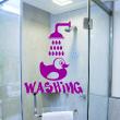 Stickers muraux pour salle de bain - Sticker mural Design washing - ambiance-sticker.com