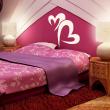 Bedroom wall decals - Wall decal Two heart who love - ambiance-sticker.com