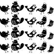 Stickers muraux Animaux - Sticker Diffèrents éspèces d'oiseaux - ambiance-sticker.com