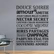 Stickers muraux citations - Sticker Douce soirée amour et amitié - ambiance-sticker.com