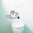 Stickers muraux pour salle de bain - Sticker mural Drôle de chat - ambiance-sticker.com
