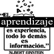 Sticker El aprendizaje es experiencia... (Albert Einstein) - ambiance-sticker.com