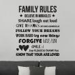Stickers muraux citations - Sticker Family Rules - ambiance-sticker.com