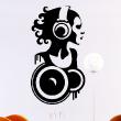 Adesivi murali musica - Adesivo murale femmina DJ - ambiance-sticker.com