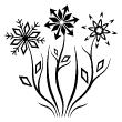 Vinilos decorativos flores - Vinilo Flores de invierno - ambiance-sticker.com