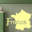 Muurstickers zen - Muursticker Frankrijk kaart van het land - ambiance-sticker.com