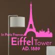 Stickers muraux zen- Sticker France Eiffel Tower AD.1889 in Paris France - ambiance-sticker.com