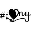 Stickers muraux New York - Sticker Hashtag I love NY - ambiance-sticker.com