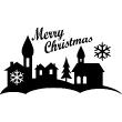 Wall decals for Christmas - Wall decal winter skyline - ambiance-sticker.com