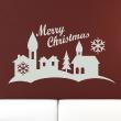 Wall decals for Christmas - Wall decal winter skyline - ambiance-sticker.com